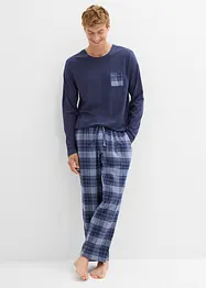 Pigiama con pantaloni in flanella di cotone morbido, bonprix