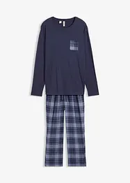 Pigiama con pantaloni in flanella di cotone morbido, bonprix