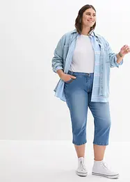 Jeans capri slim fit, vita media, bonprix