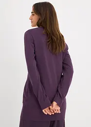 Maglione lungo basic in filato fine con scollo a V, bonprix