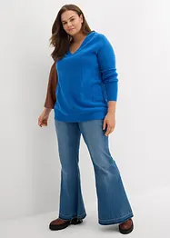 Maglione oversize con scollo a V, bonprix