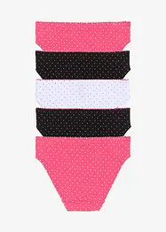 Slip con cotone morbido e fiocchetto in satin (pacco da 5), bonprix