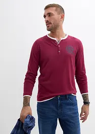Maglia serafino a maniche lunghe (pacco da 2), bonprix