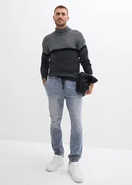 Jeans elasticizzati con elastico in vita regular fit, tapered, bonprix