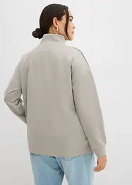 Felpa a collo alto in tessuto effetto neoprene, bonprix