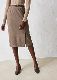 Gonna longuette in misto lana, bonprix