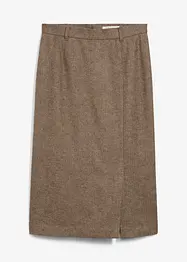 Gonna longuette in misto lana, bonprix