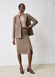 Gonna longuette in misto lana, bonprix