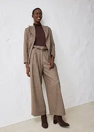 Pantaloni con pinces larghi in misto lana, bonprix