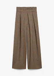 Pantaloni con pinces larghi in misto lana, bonprix
