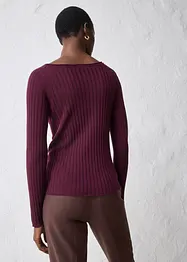 Maglione in filato fine di lana merino, bonprix