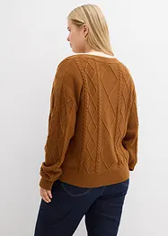 Cardigan di maglia con laccetti, bonprix