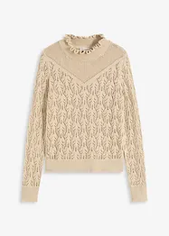 Maglione traforato di cotone, bonprix