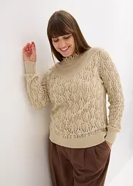 Maglione traforato di cotone, bonprix