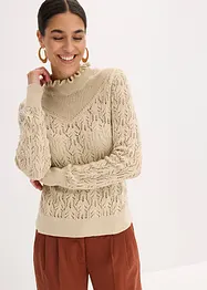 Maglione traforato di cotone, bonprix