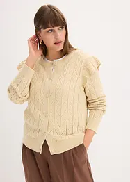 Cardigan traforato di cotone, bonprix