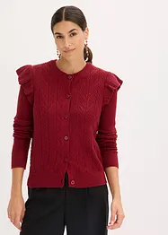 Cardigan traforato di cotone, bonprix