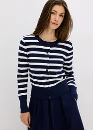 Cardigan in maglia fine a righe, bonprix
