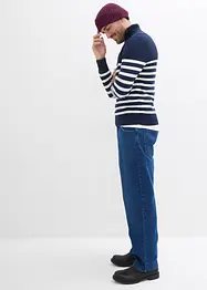 Maglione con mezza zip regular fit, bonprix