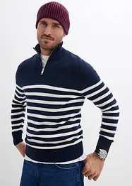 Maglione con mezza zip regular fit, bonprix
