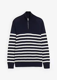 Maglione con mezza zip regular fit, bonprix