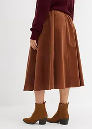 Gonna in velluto misto cotone, bonprix