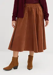 Gonna in velluto misto cotone, bonprix