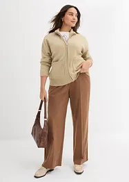 Pantaloni larghi in simil lana, bonprix