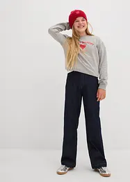 Jeans wide leg, vita media, bonprix
