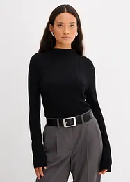 Maglia a costine in misto viscosa, bonprix