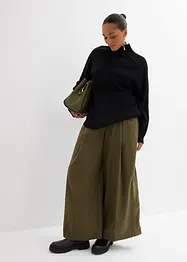 Maglione in misto viscosa con cerniera, bonprix