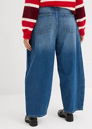 Jeans cropped a palloncino, vita alta, bonprix