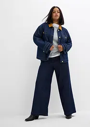 Giacca di jeans con colletto in velluto, bonprix