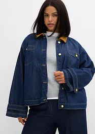 Giacca di jeans con colletto in velluto, bonprix