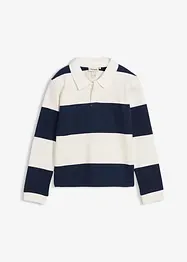 Felpa stile polo in puro cotone biologico, bonprix