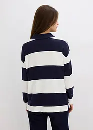 Maglione oversize con colletto a polo, bonprix