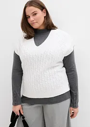 Gilet in maglia a trecce, bonprix