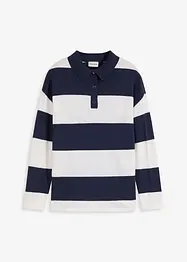 Maglione oversize con colletto a polo, bonprix