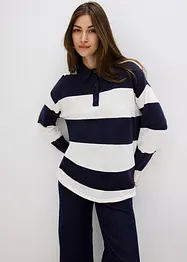 Maglione oversize con colletto a polo, bonprix