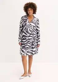 Abito a portafoglio in satin fluente, bonprix