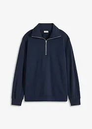 Felpa oversize con mezza zip, bonprix