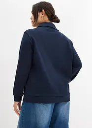 Felpa oversize con mezza zip, bonprix