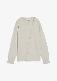 Maglione in filato fine con abbottonatura asimmetrica, bonprix