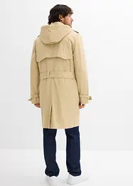 Trench 2 in 1 con cappuccio staccabile, idrorepellente, bonprix