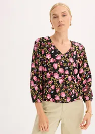 Blusa in chiffon con arricciatura al fondo, bonprix