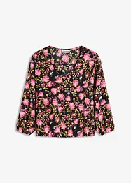 Blusa in chiffon con arricciatura al fondo, bonprix
