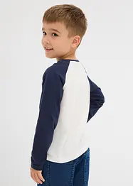 Maglia con maniche lunghe a raglan in puro cotone biologico, bonprix