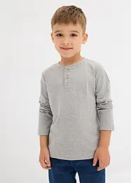 Maglia serafino a maniche lunghe con cotone biologico (pacco da 2), bonprix
