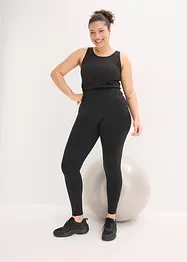 Leggings sportivi senza cuciture, arricciati dietro, bonprix