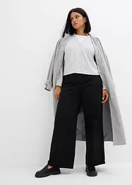 Pantaloni in twill di puro cotone con piega, bonprix